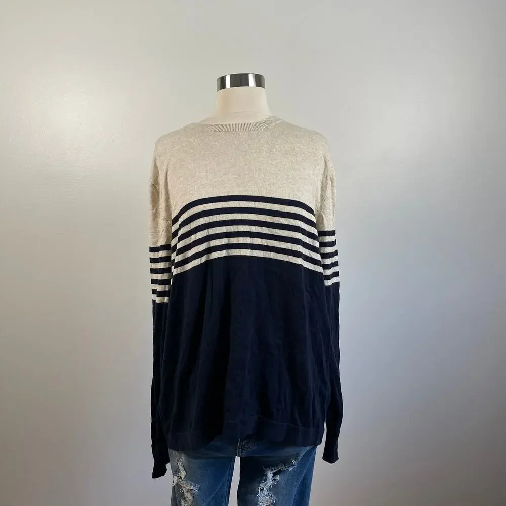 J. Crew • Striped Crewneck Pullover Sweater